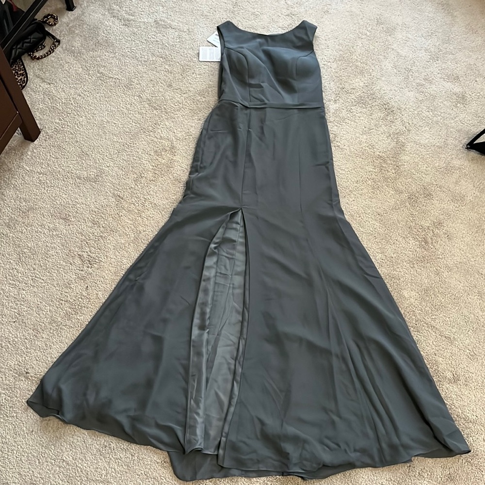 NWT!! JJ’s House Grey Bridesmaid Dress, Size 6